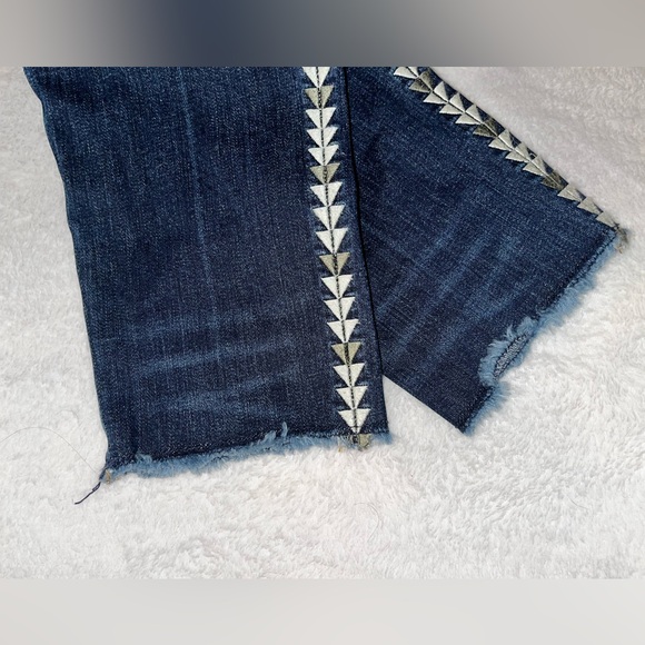 DRIFTWOOD Marilyn Jeans Chevron Embroidery Sz 28 - Picture 10 of 11